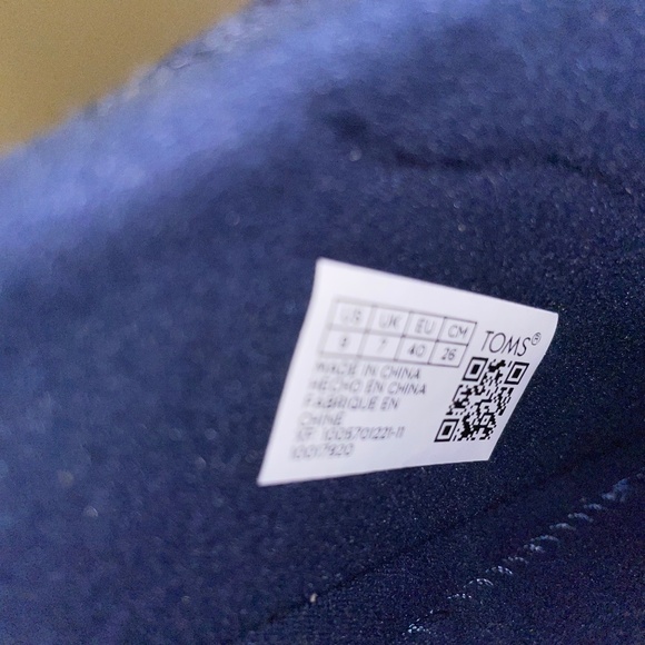 TOMS Ezra Slipper Scuff Waffle Knit Indoor Outdoor Cushioned Insole Navy W9 - Picture 6 of 8